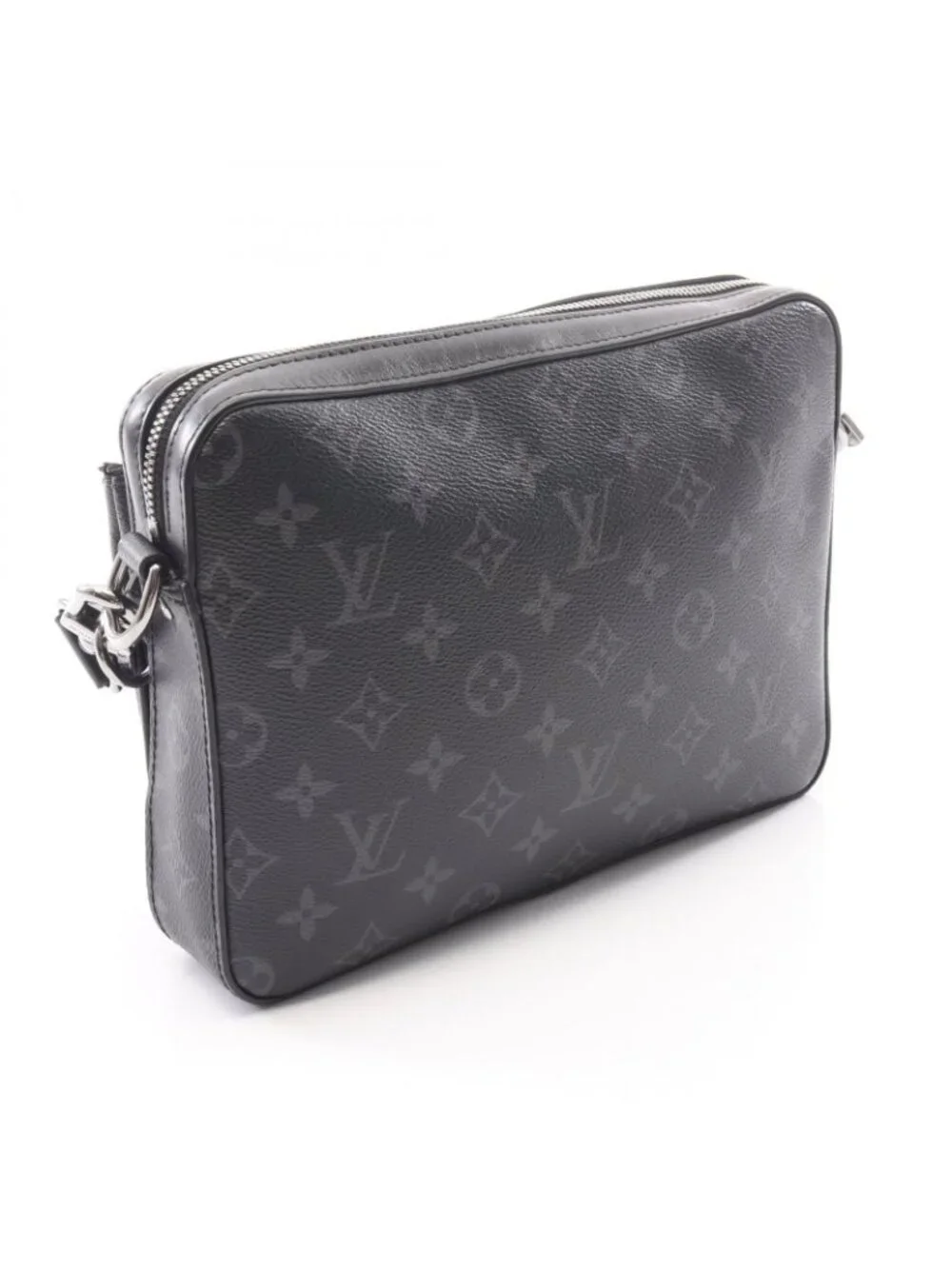 Louis Vuitton Shoulder Bag Trio Messenger Monogram Eclipse Canvas Leather